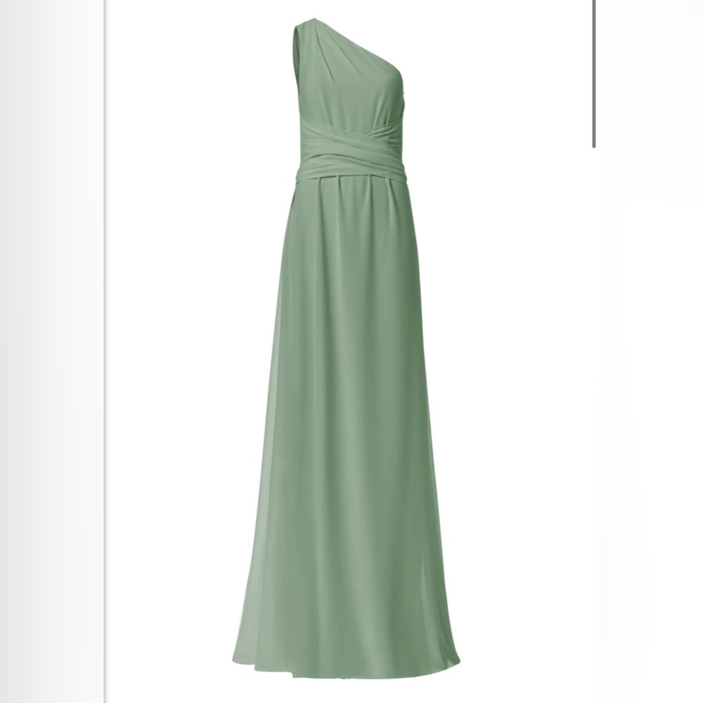 AMSALE Sage Athena One Shoulder Dress Size 4